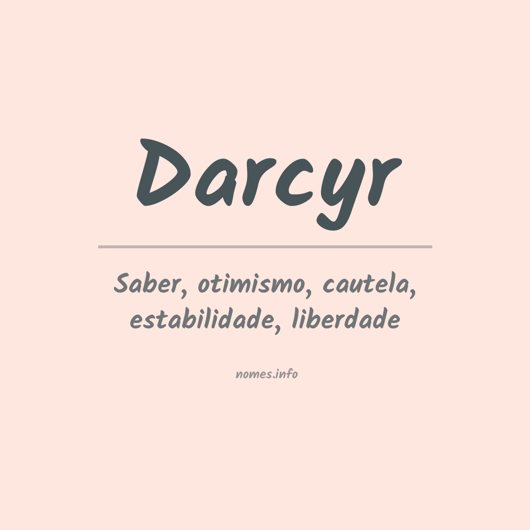Significado do nome Darcyr