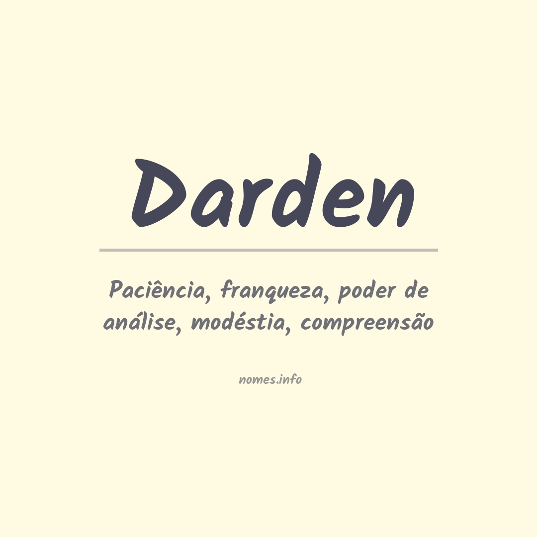 Significado do nome Darden