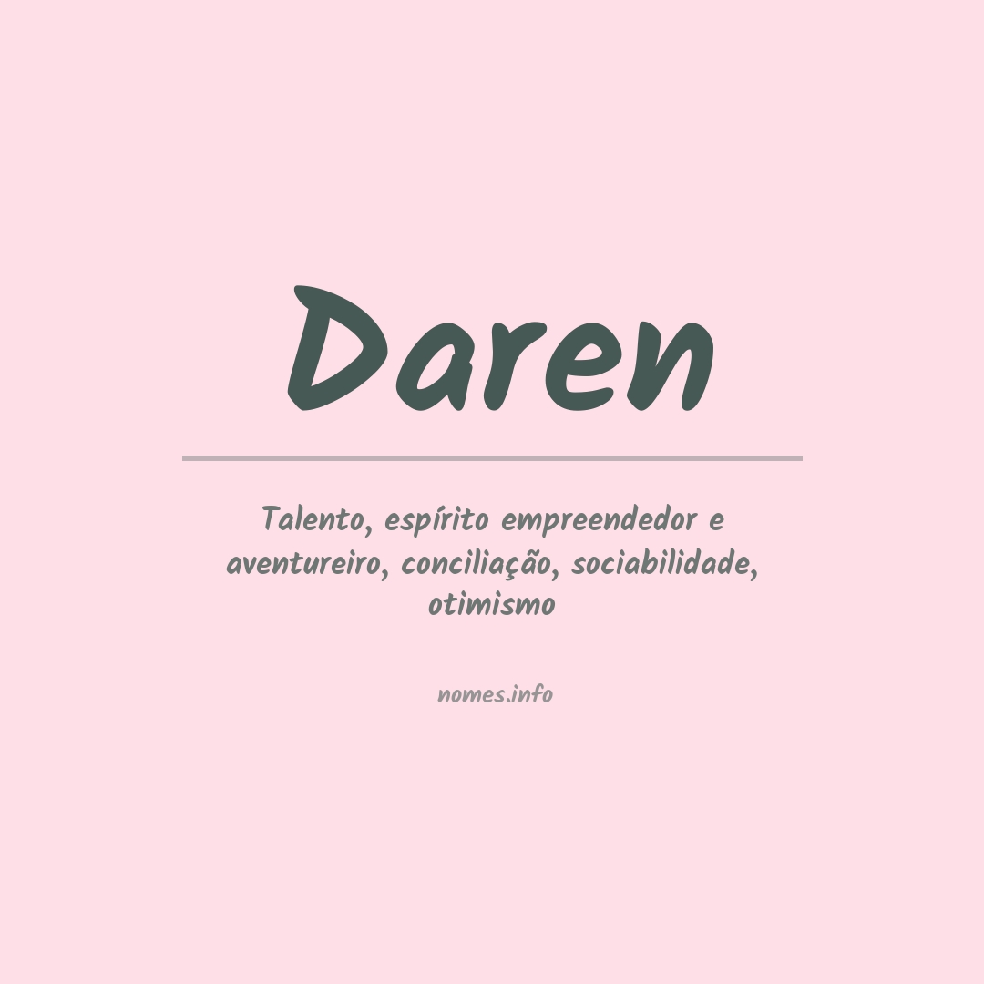 Significado do nome Daren