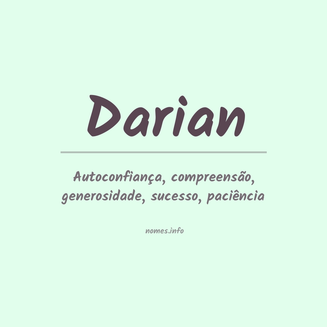 Significado do nome Darian