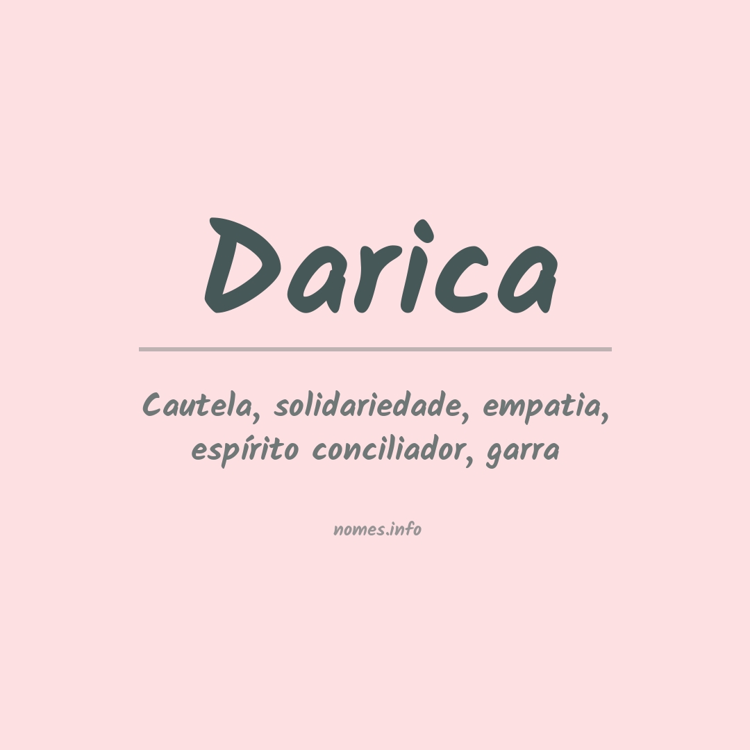 Significado do nome Darica