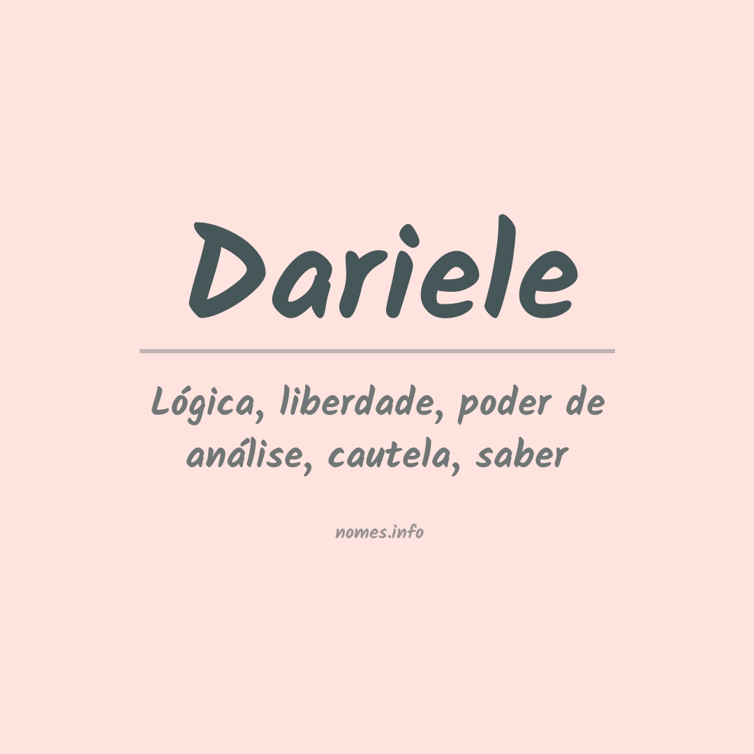 Significado do nome Dariele