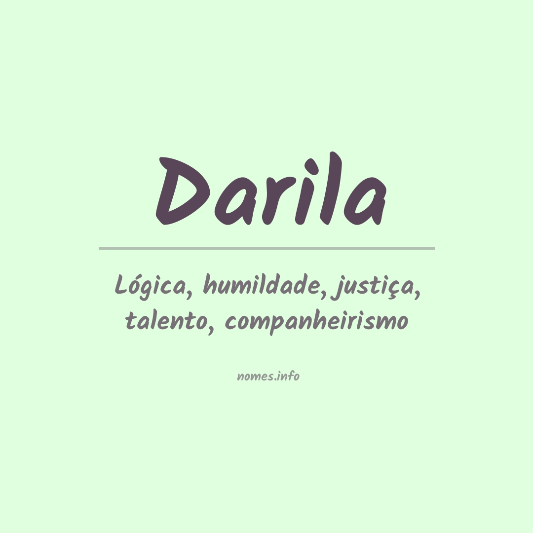 Significado do nome Darila