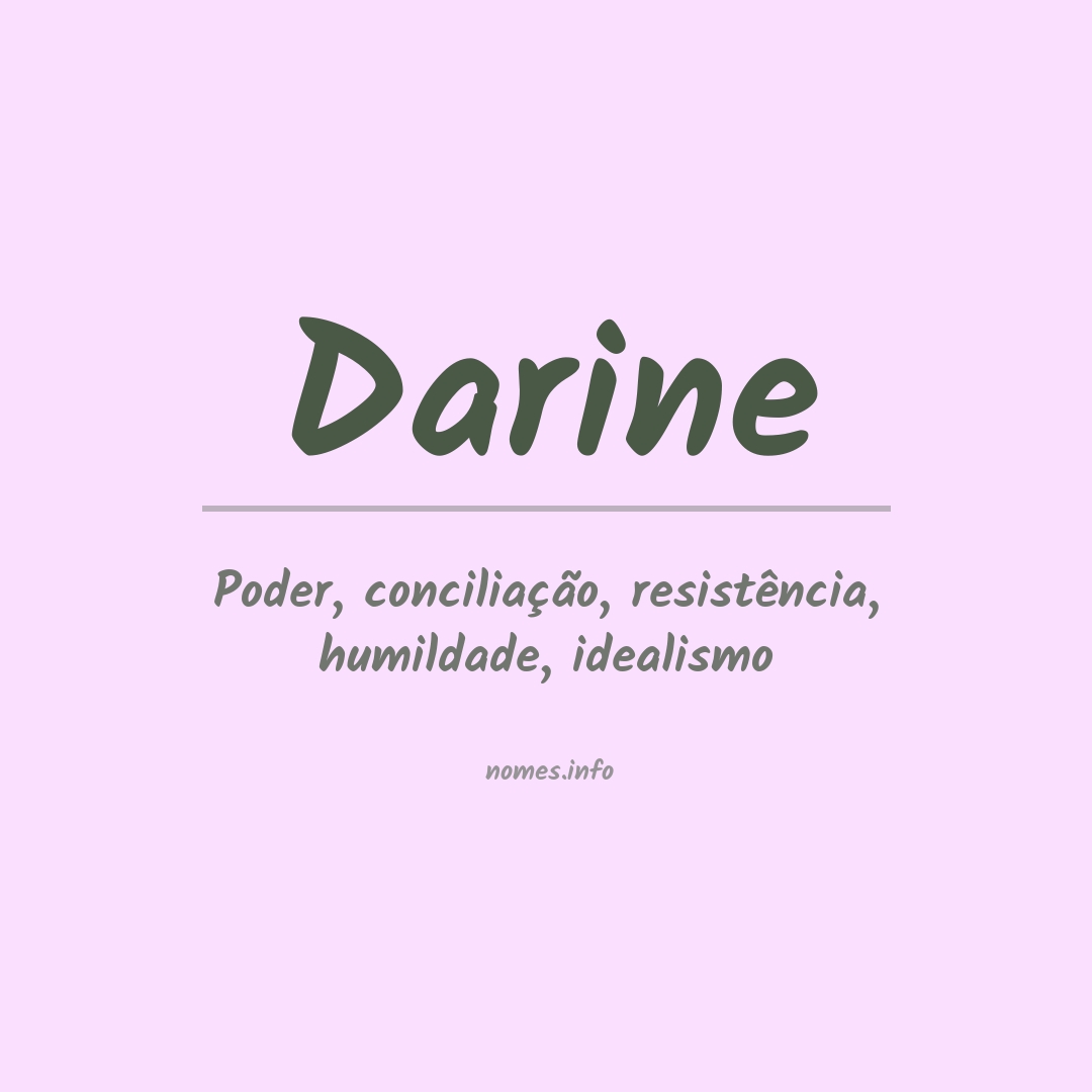 Significado do nome Darine