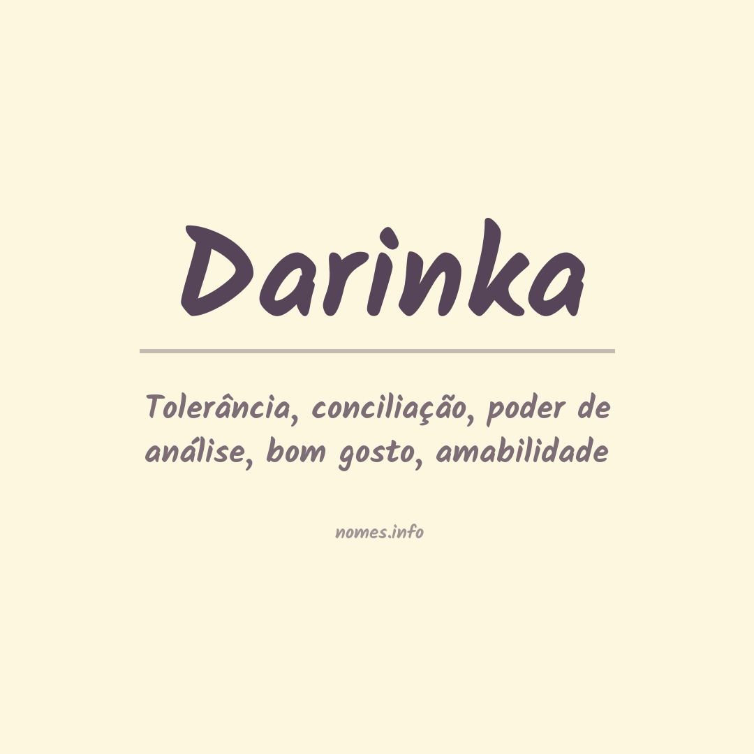 Significado do nome Darinka