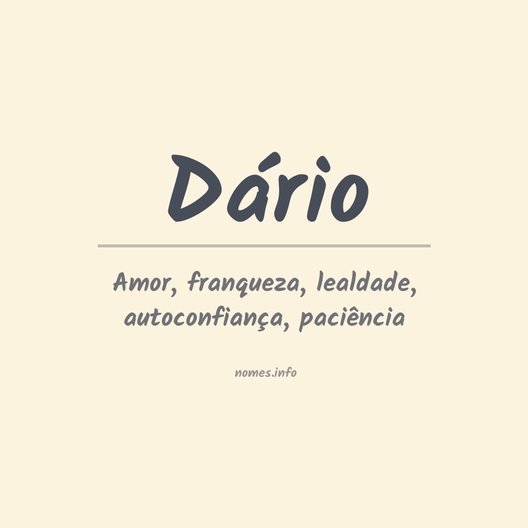 Significado do nome Dário