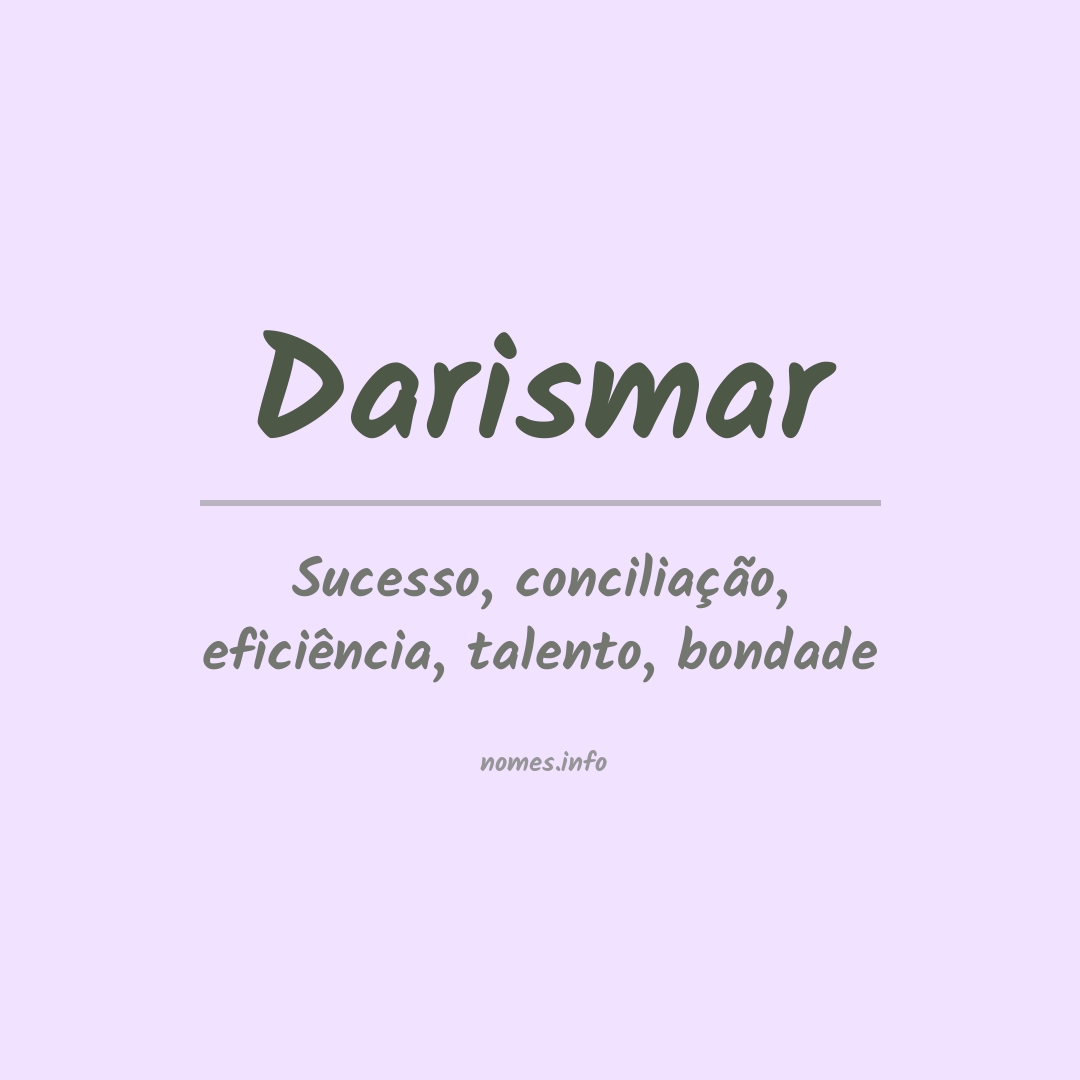 Significado do nome Darismar