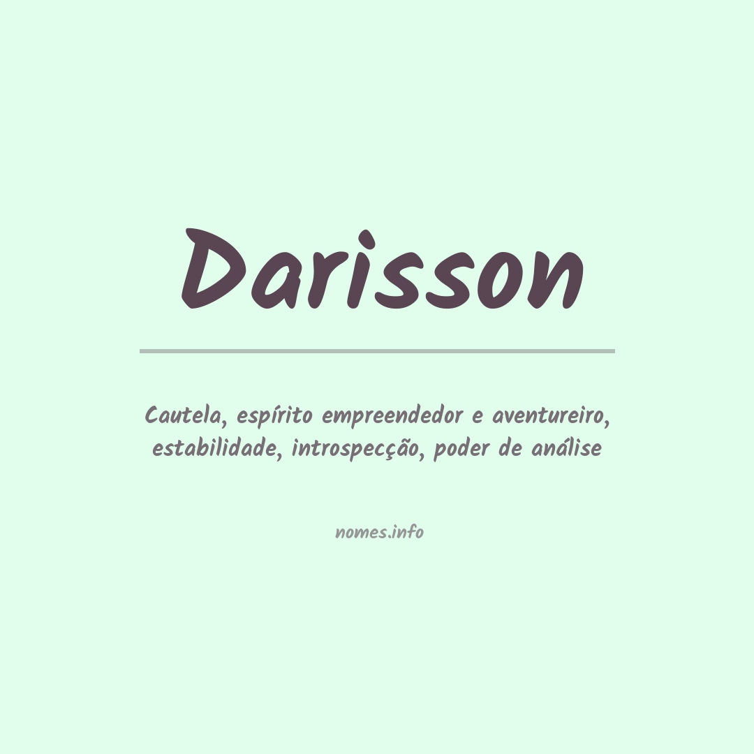 Significado do nome Darisson