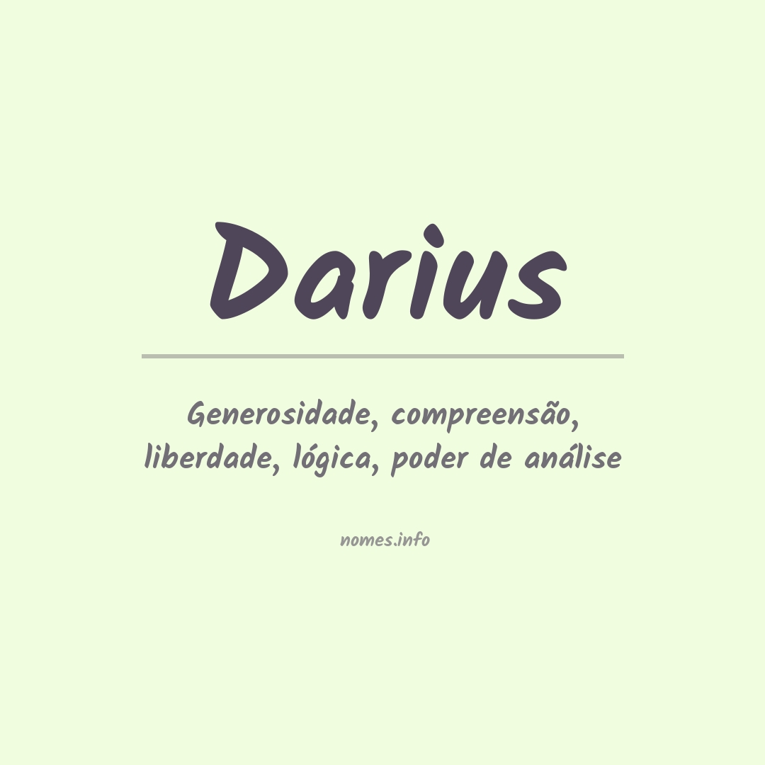 Significado do nome Darius