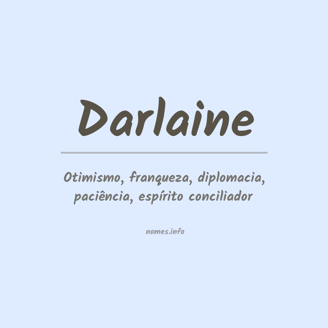 Significado do nome Darlaine