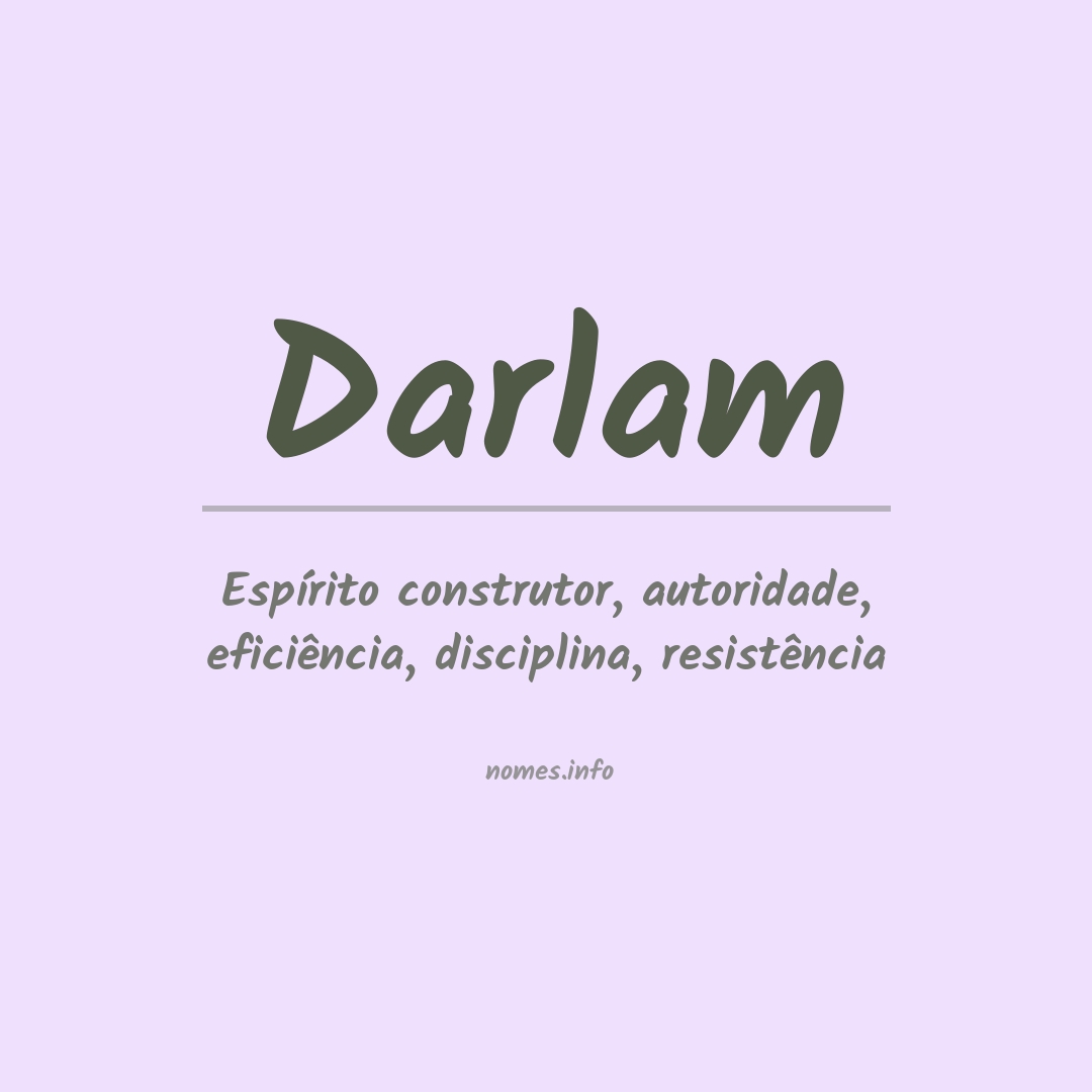 Significado do nome Darlam
