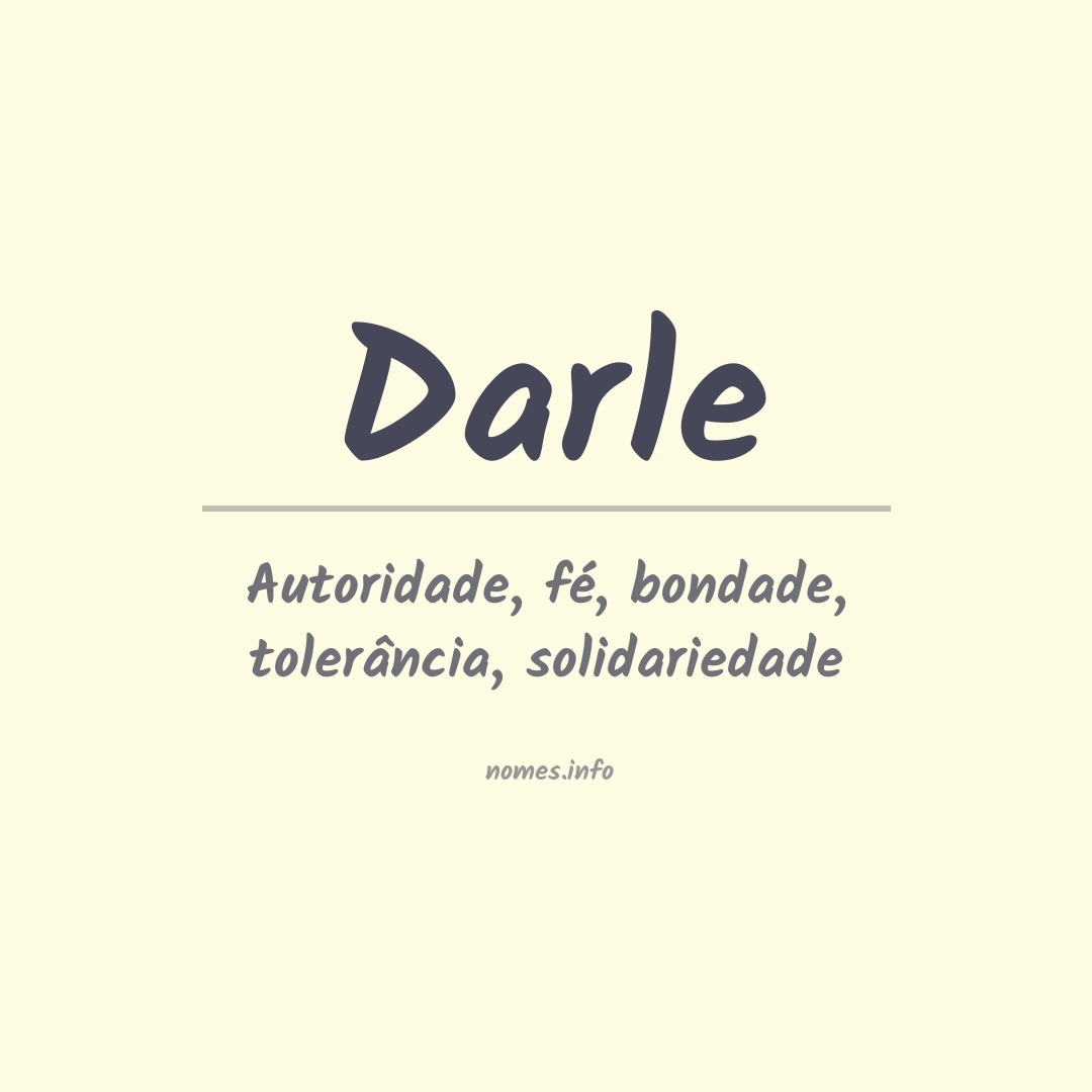 Significado do nome Darle Significado do nome Darle