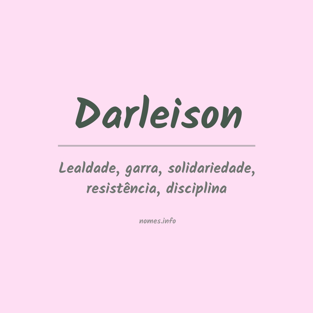 Significado do nome Darleison