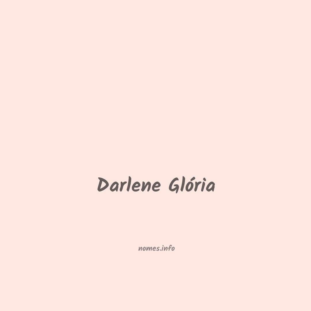 Darlene glória em chinês