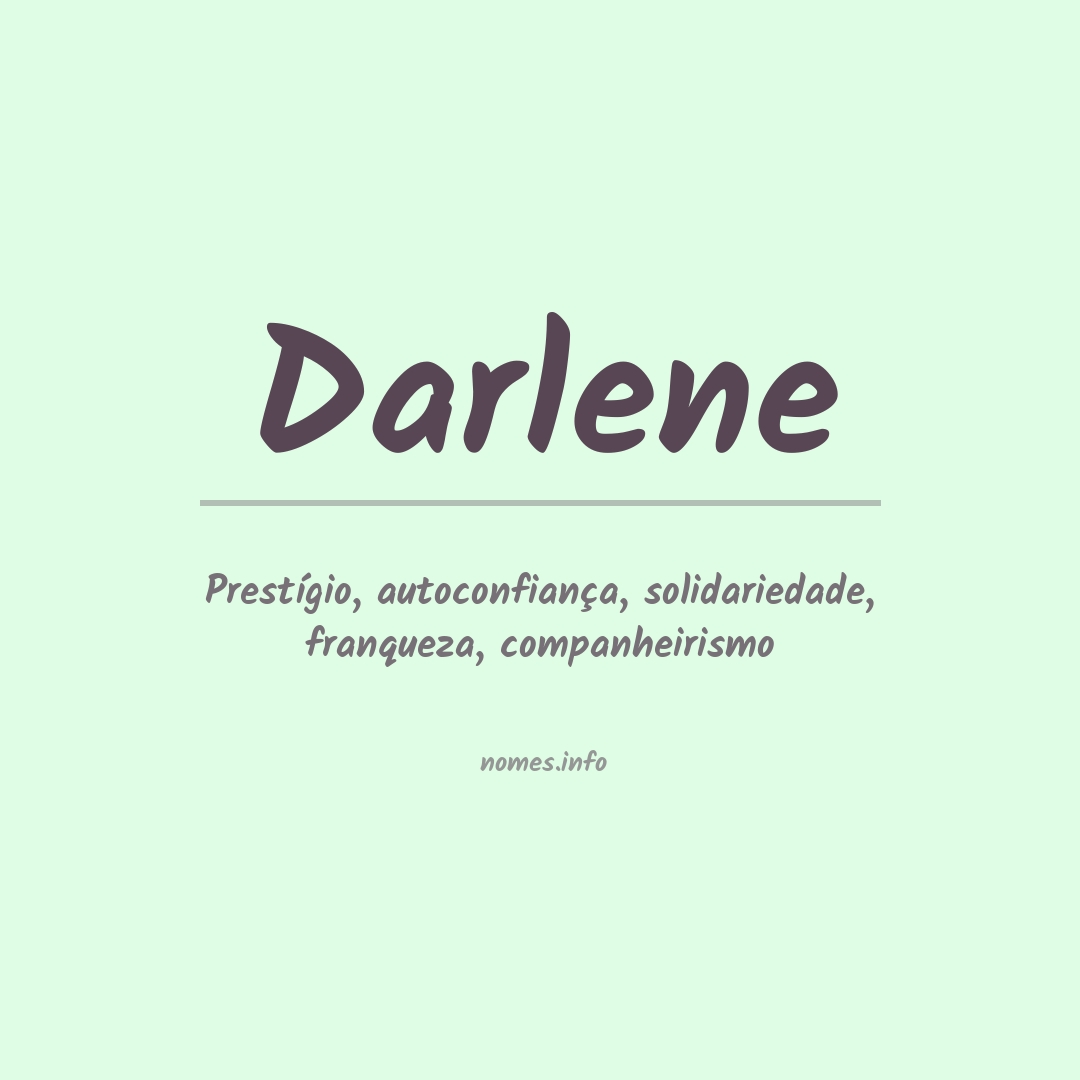 Significado do nome Darlene