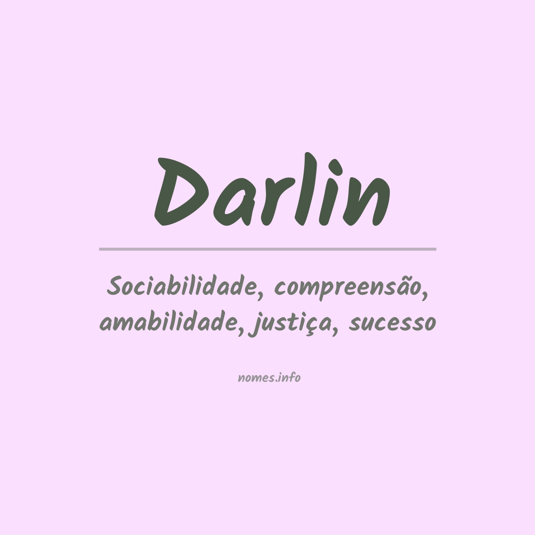 Significado do nome Darlin