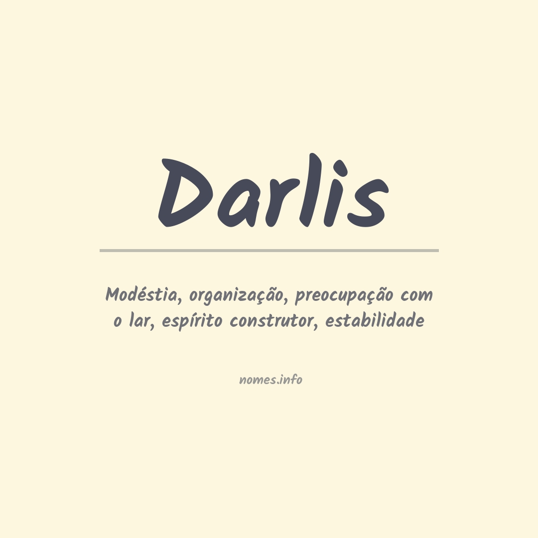 Significado do nome Darlis