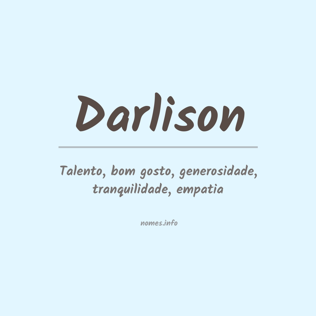 Significado do nome Darlison