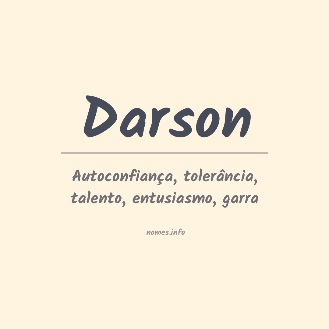 Significado do nome Darson