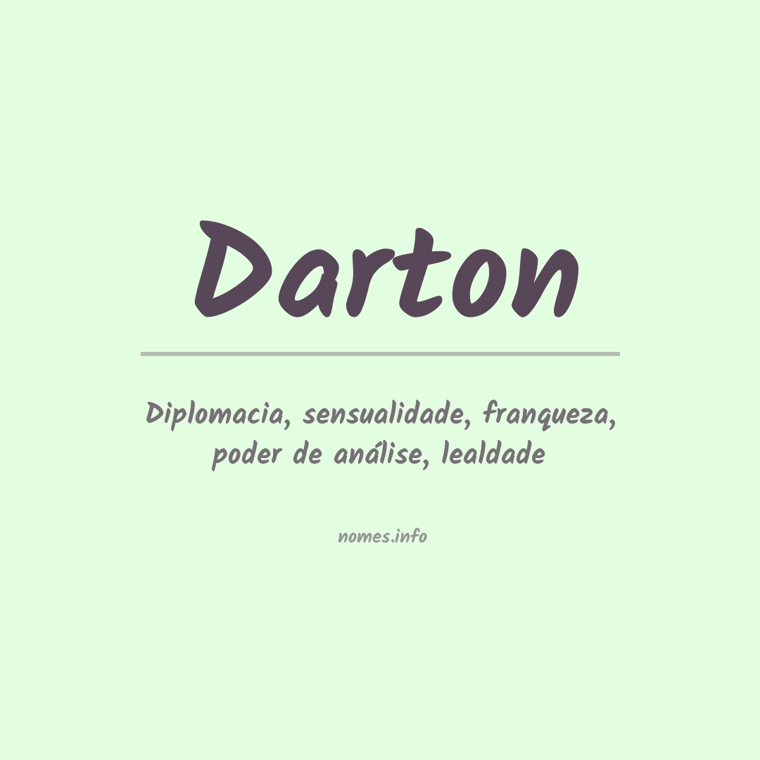 Significado do nome Darton