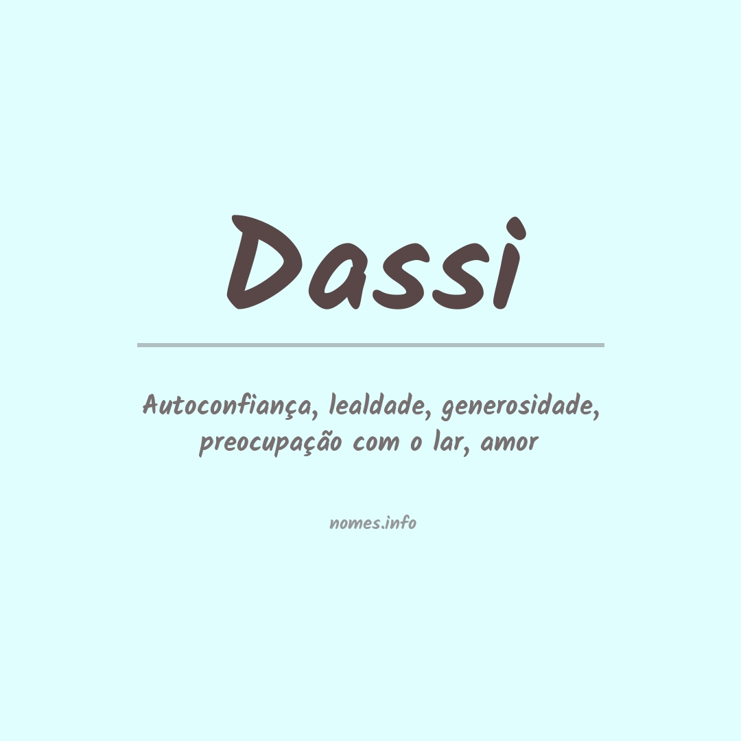 Significado do nome Dassi