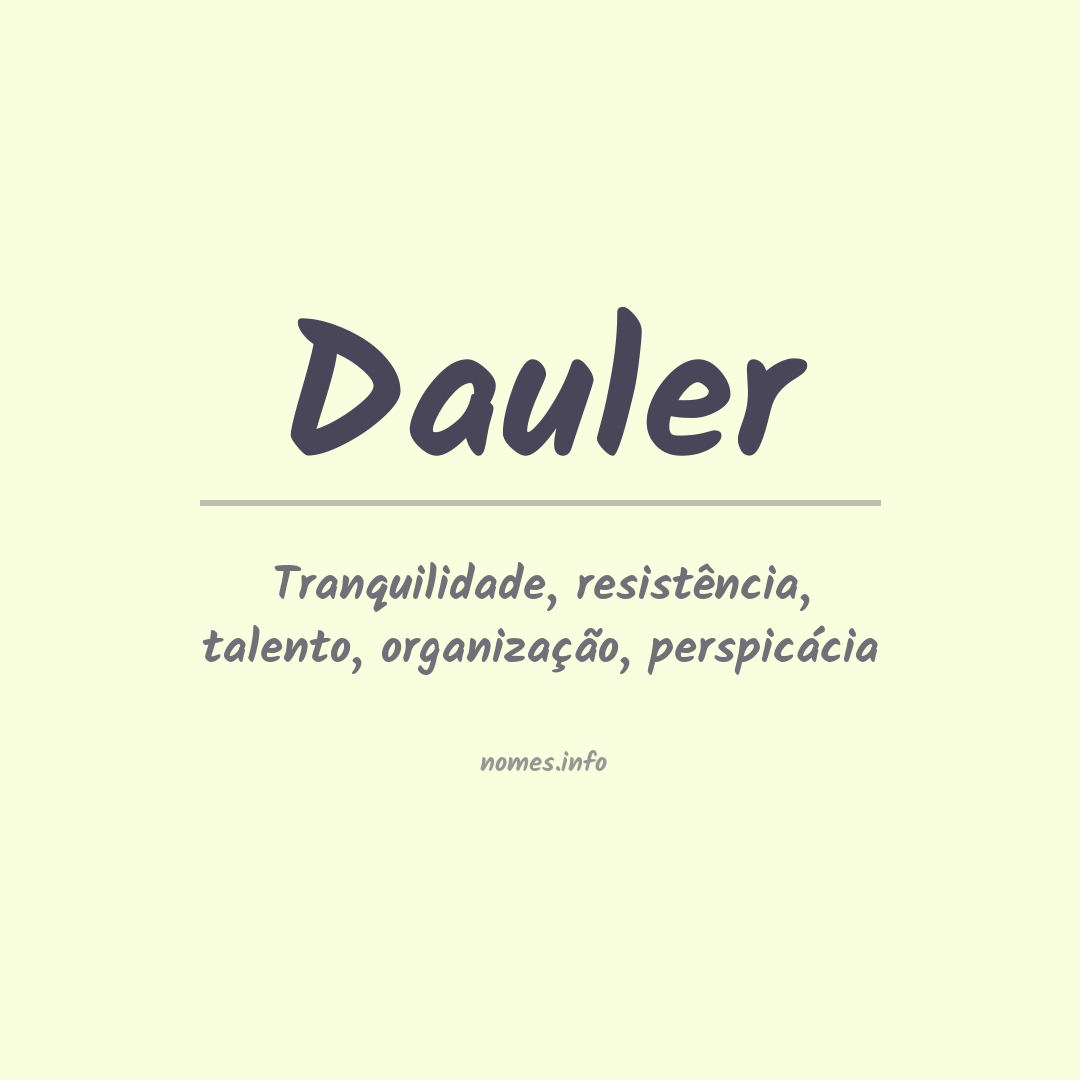 Significado do nome Dauler