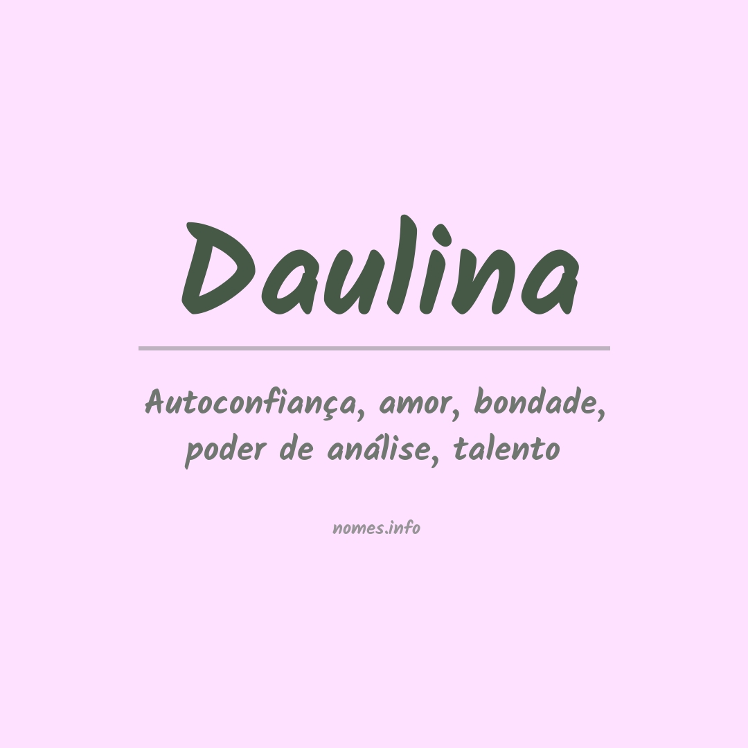 Significado do nome Daulina