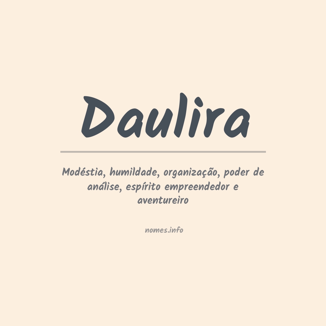 Significado do nome Daulira