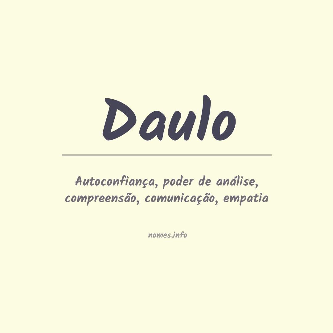 Significado do nome Daulo