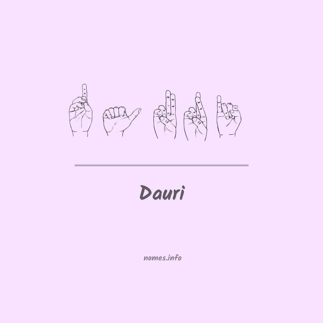 Dauri em Libras Dauri em Libras