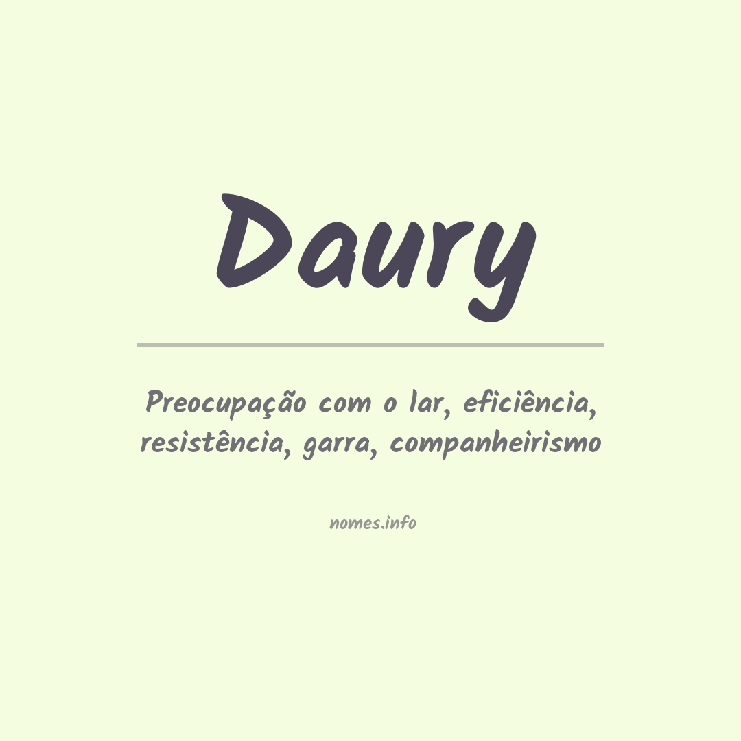 Significado do nome Daury