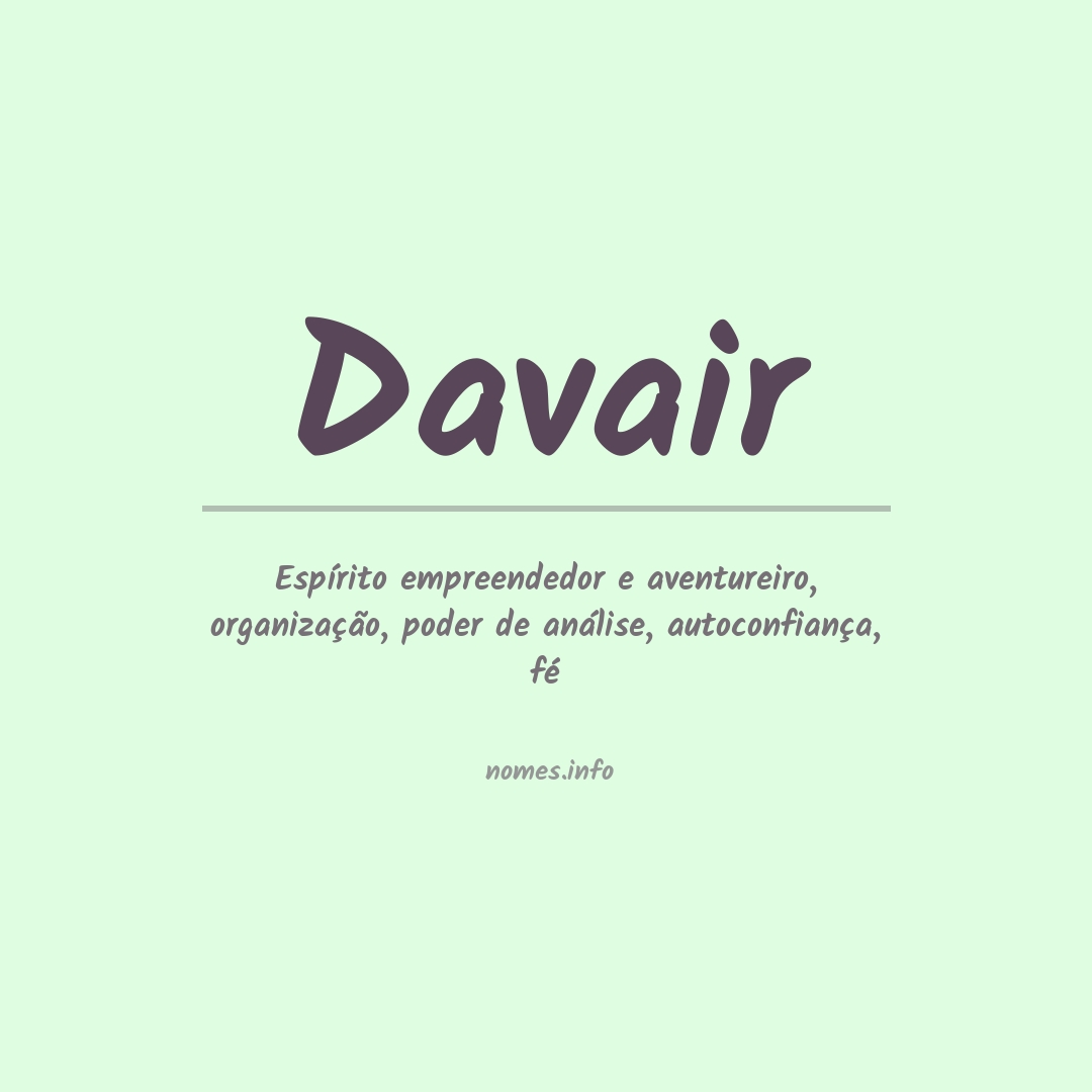 Significado do nome Davair