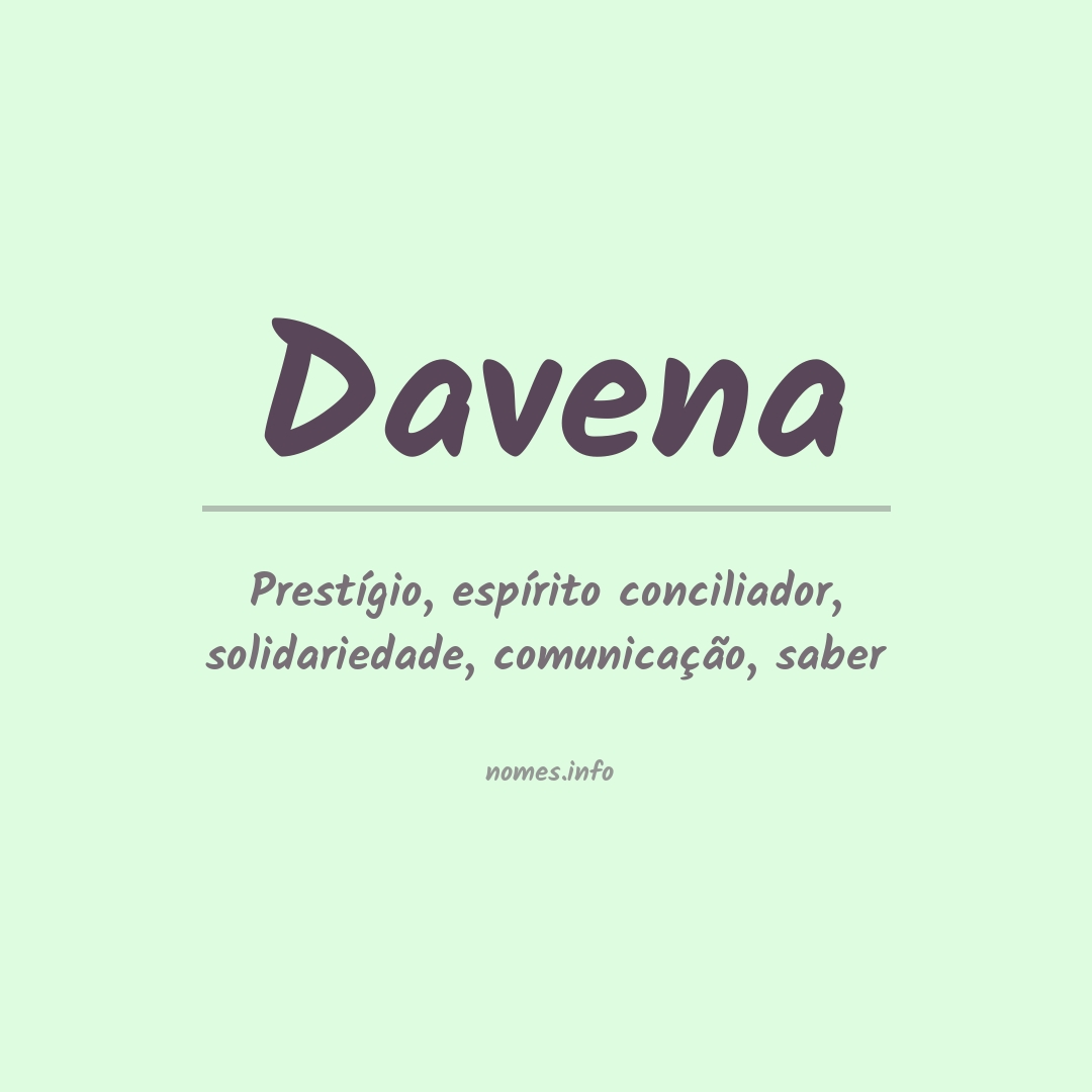 Significado do nome Davena