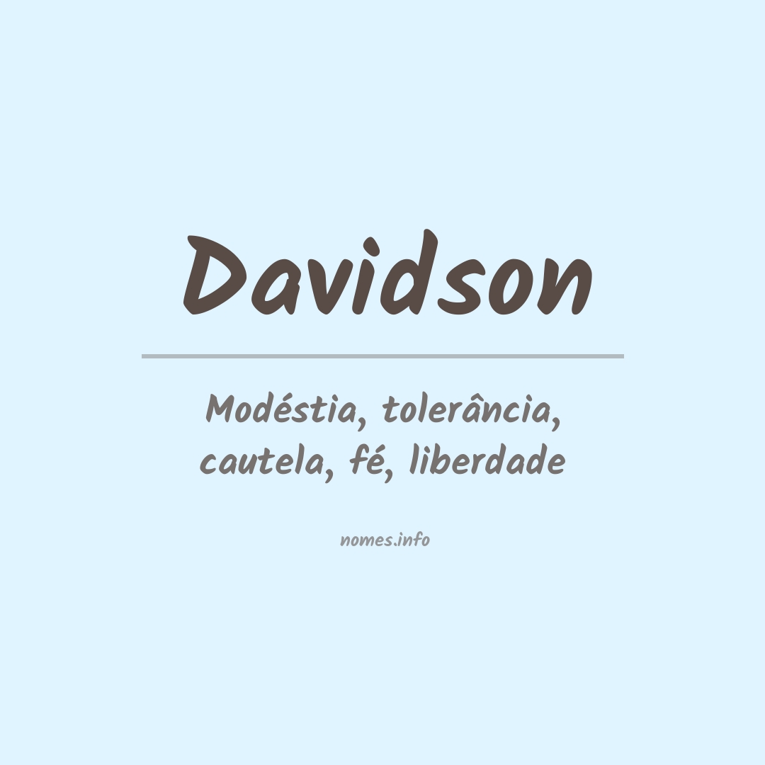 Significado do nome Davidson