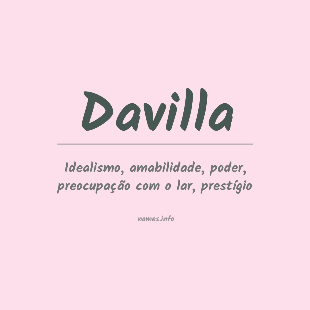 Significado do nome Davilla