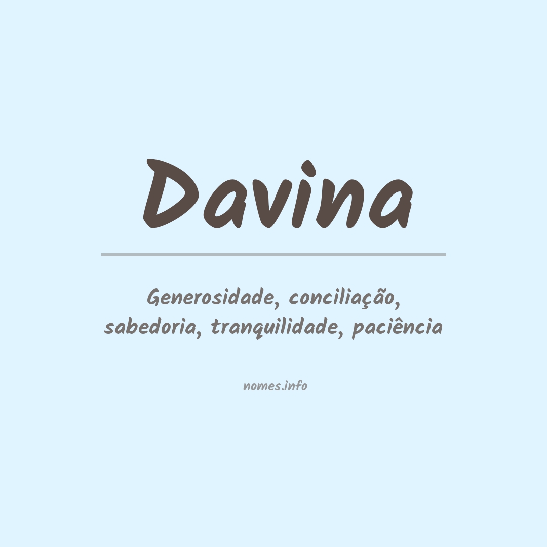 Significado do nome Davina