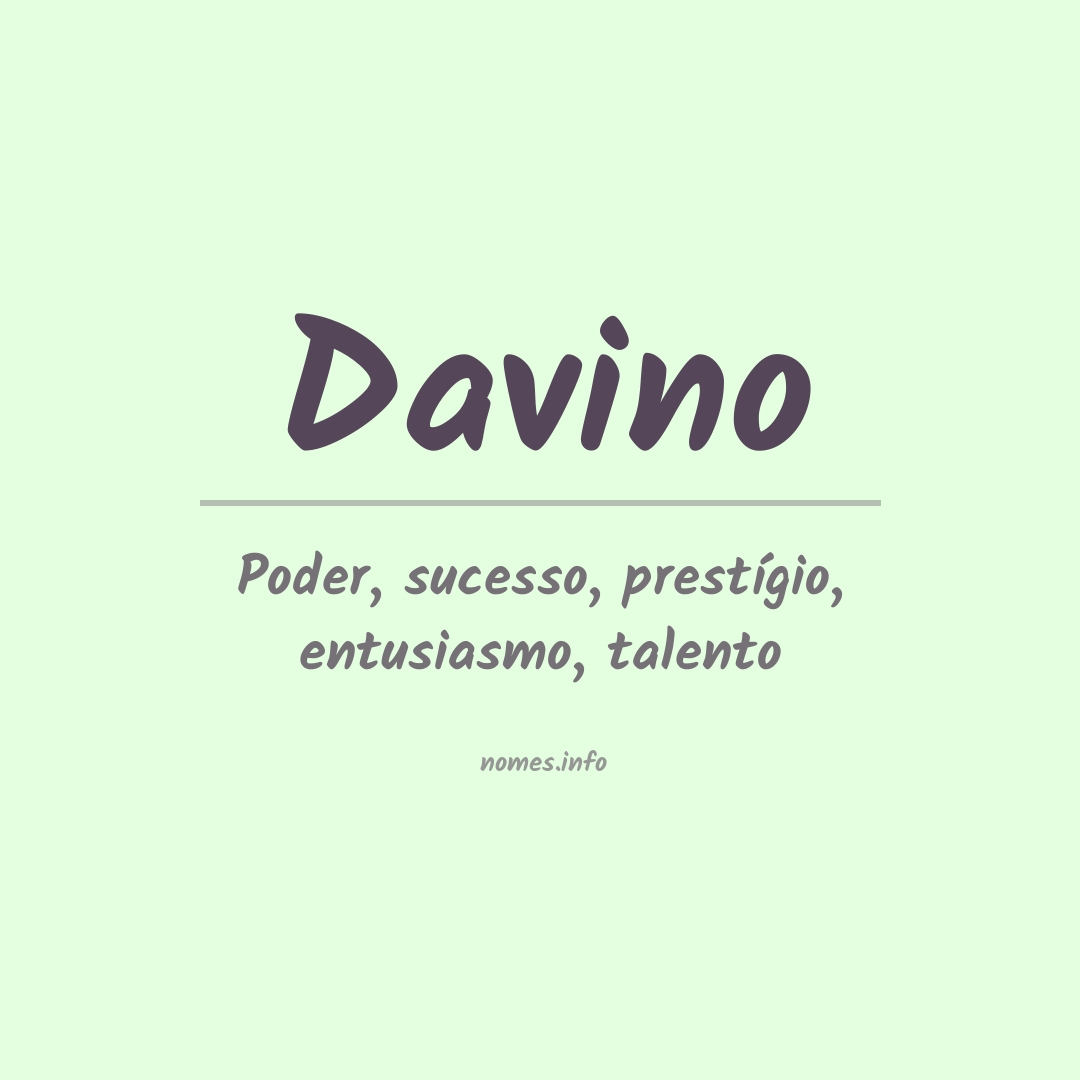 Significado do nome Davino