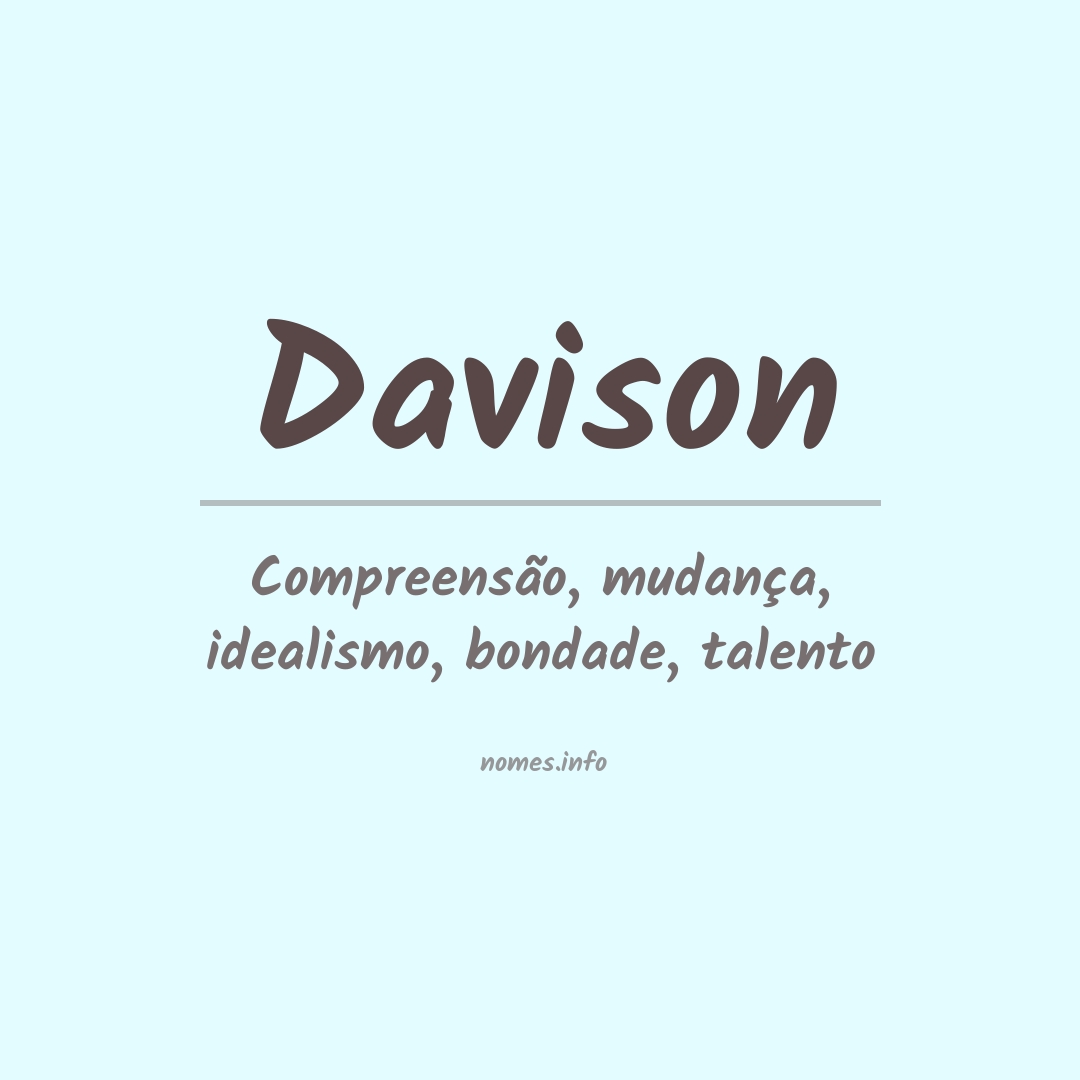 Significado do nome Davison