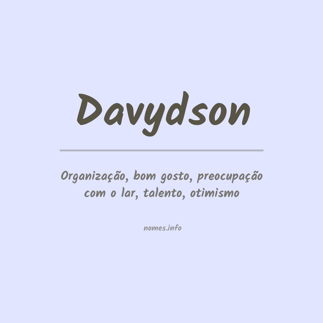 Significado do nome Davydson