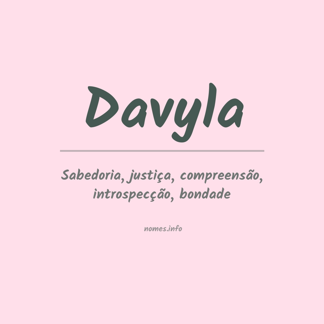 Significado do nome Davyla