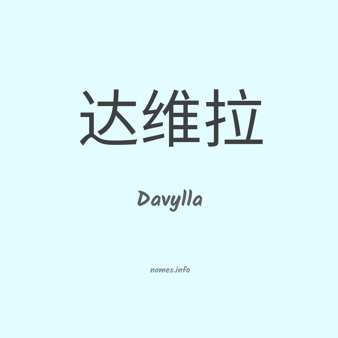 Davylla em chinês