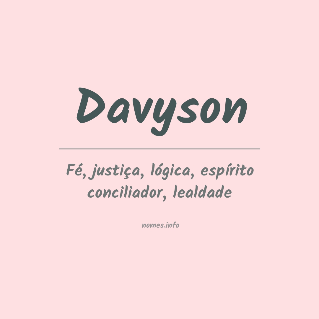 Significado do nome Davyson