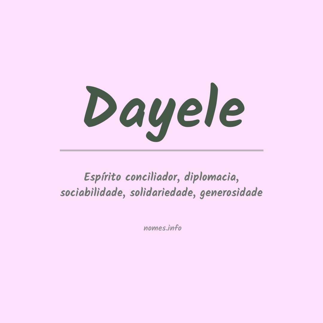 Significado do nome Dayele