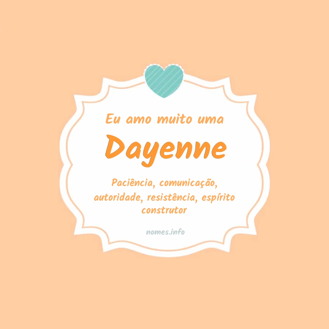 Eu amo muito Dayenne