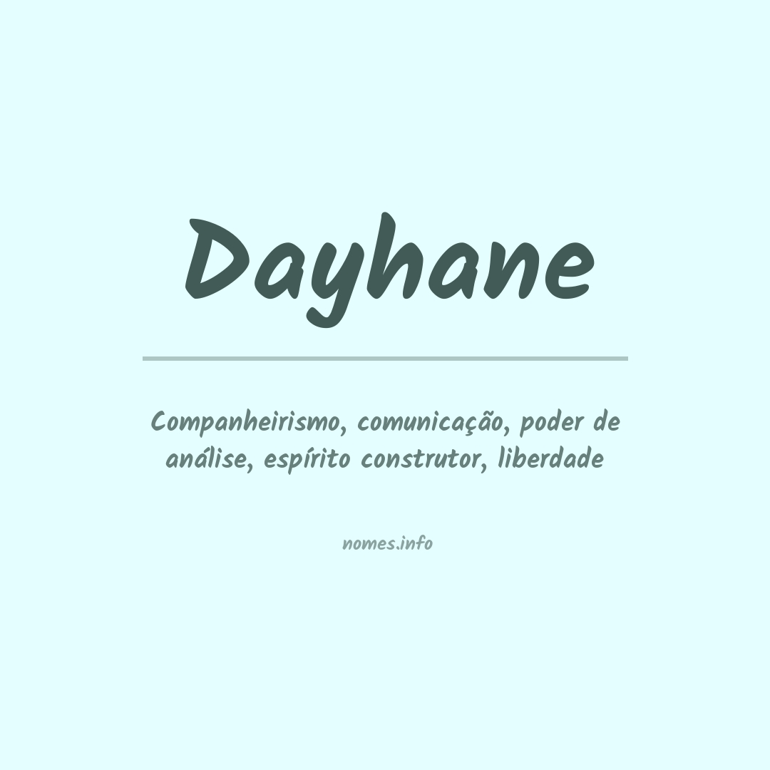 Significado do nome Dayhane