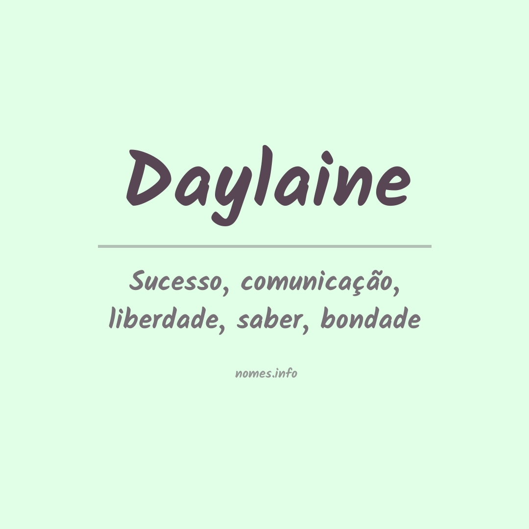 Significado do nome Daylaine