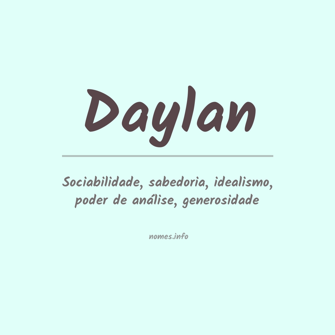 Significado do nome Daylan
