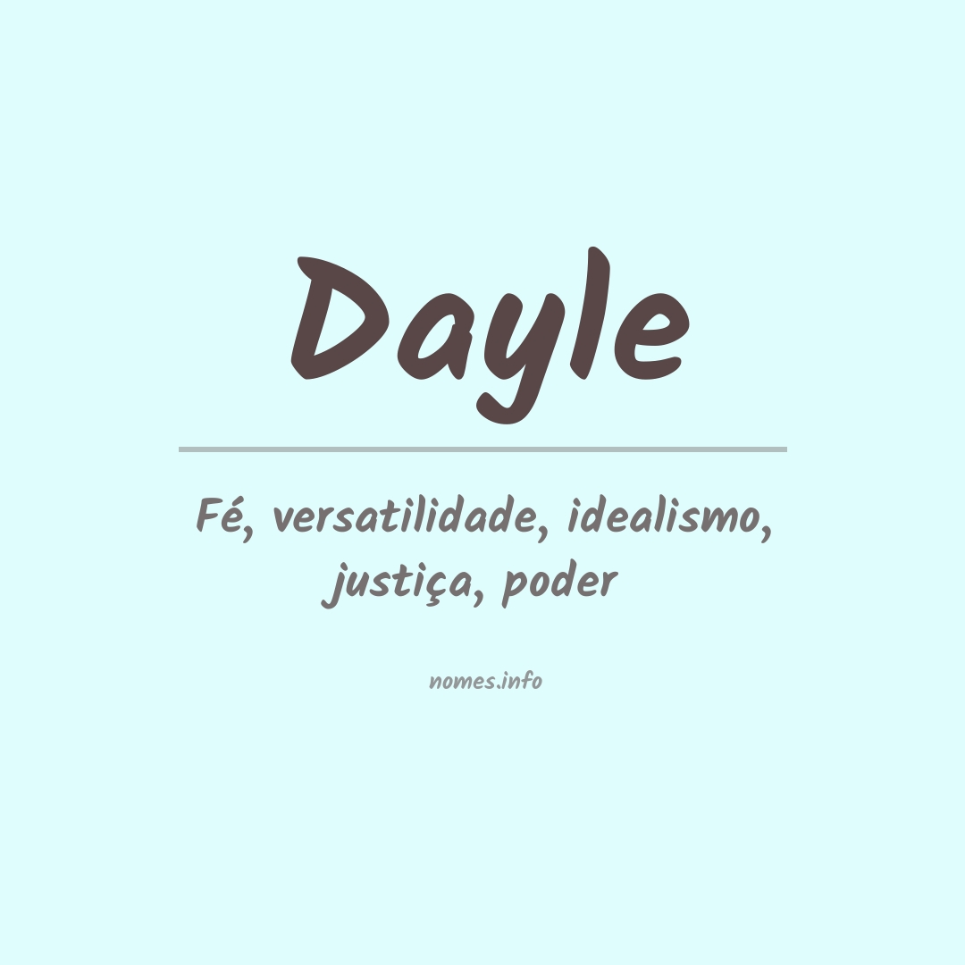 Significado do nome Dayle