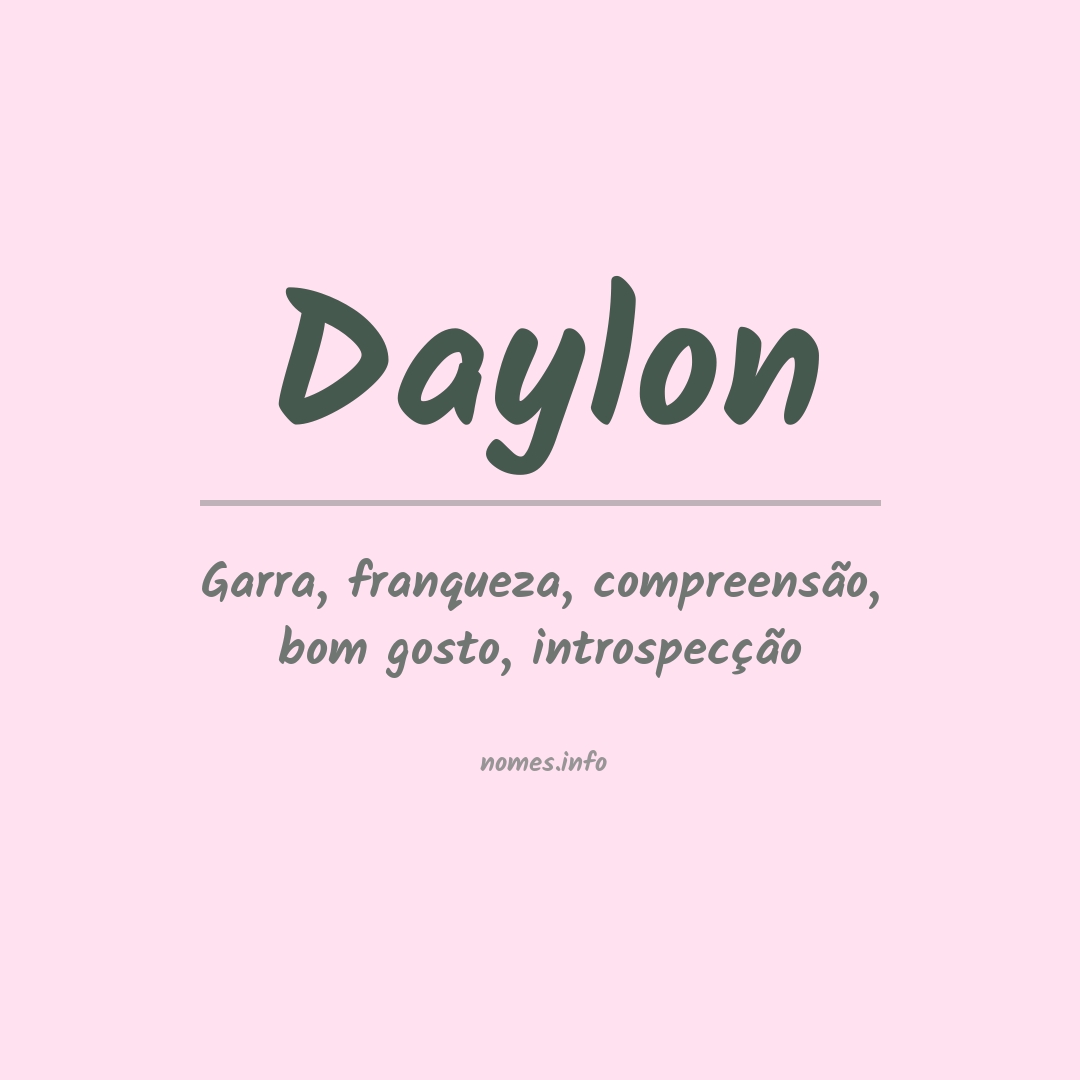 Significado do nome Daylon