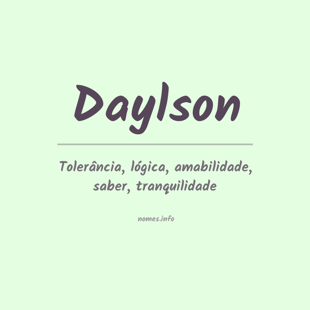 Significado do nome Daylson